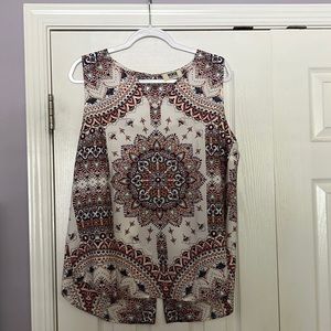 Split neck sleeveless top